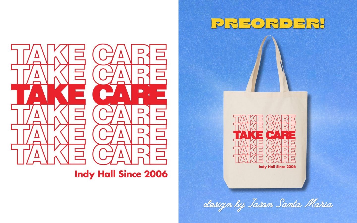 Jason Santa Maria design — art and tote side by side